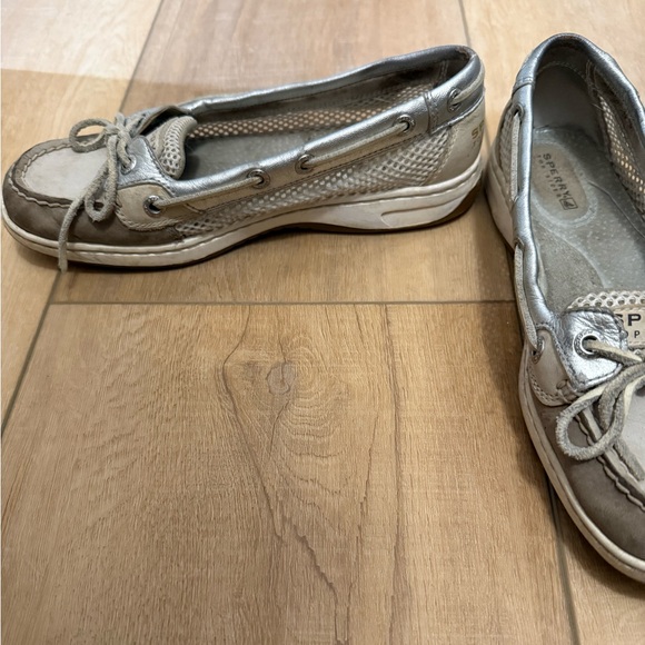 Sperry Women's Gray / Tan Top Sider Boat Shoes size 6 - Picture 5 of 6